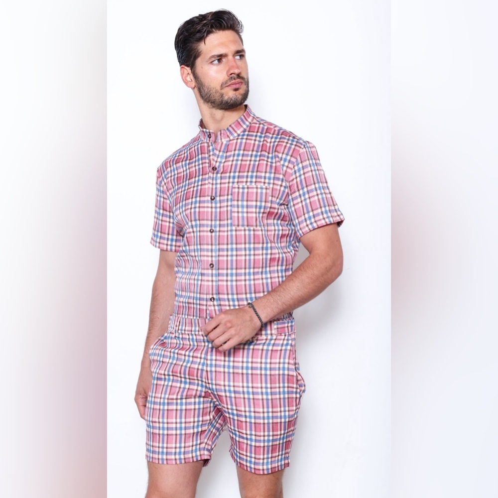 XL Romper Jack Pink and Blue Romper